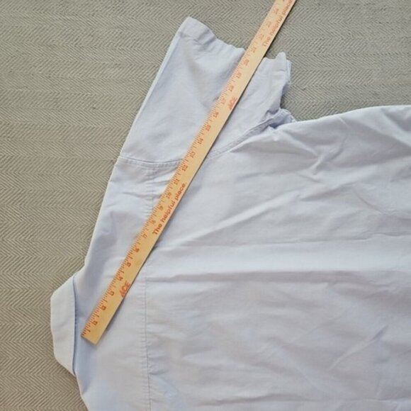 Coofandy Shirt Men's XXL Sky Blue Embroidered Cotton Short Sleeve Bowling EUC - Picture 11 of 12